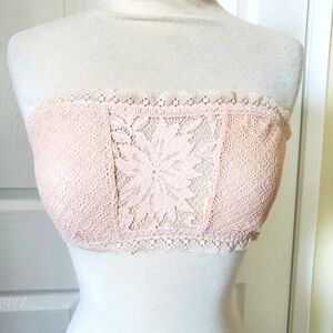 Victoria's Secret Cream Lace Bralette Bra Women's Tube Top Bandeau Size M